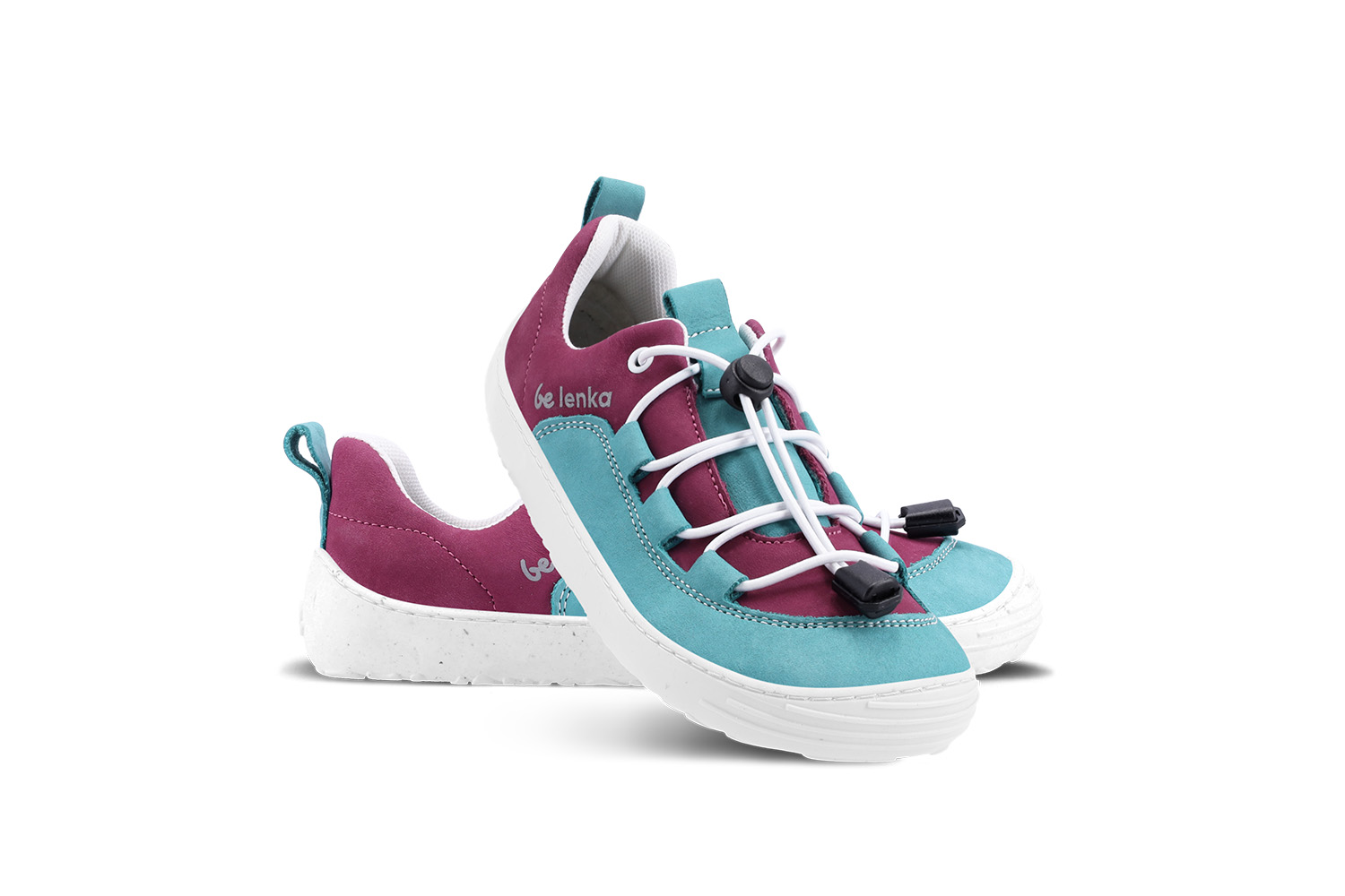 Detské barefoot tenisky Be Lenka Xplorer - Light Teal & Plum.