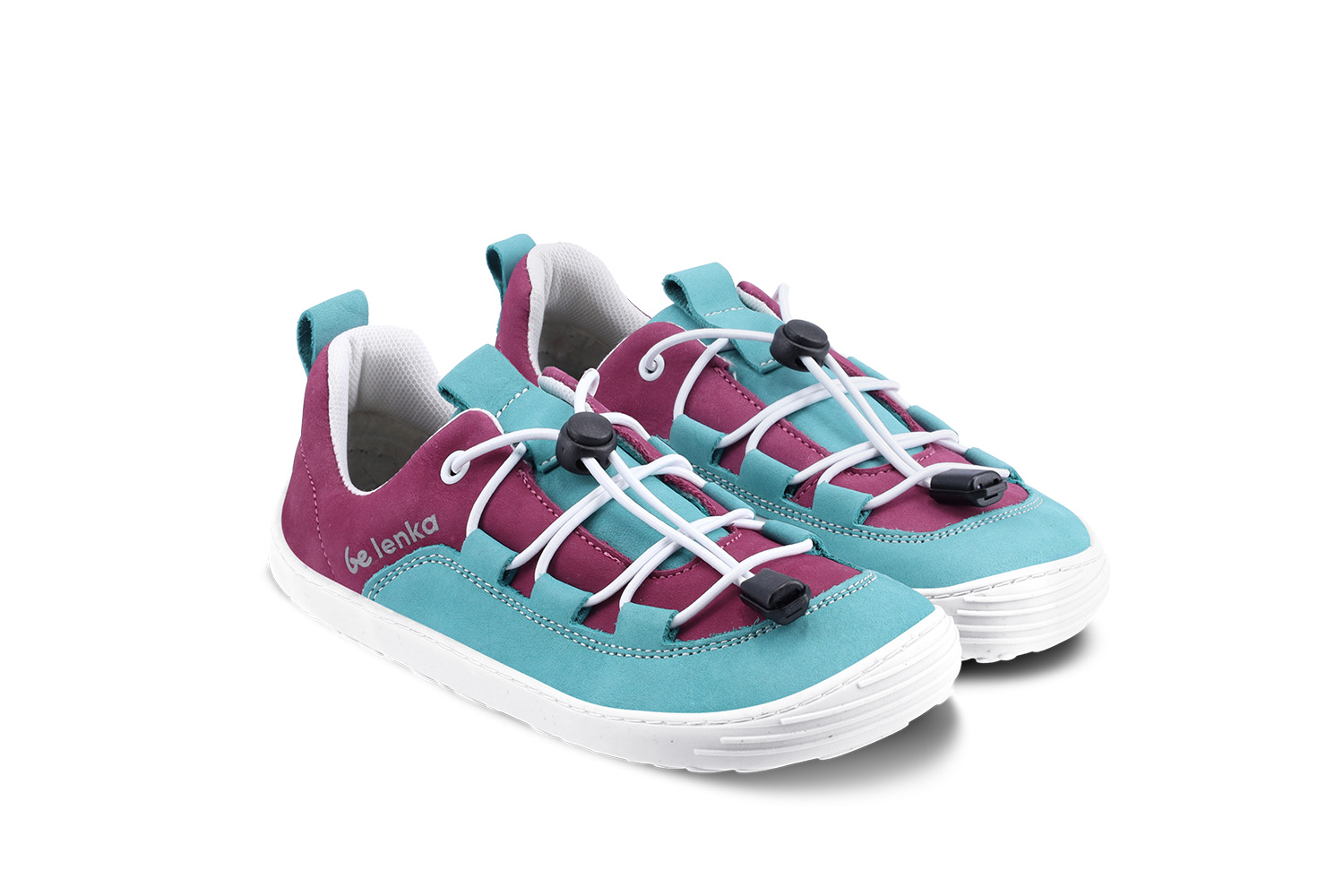 Detské barefoot tenisky Be Lenka Xplorer - Light Teal & Plum.