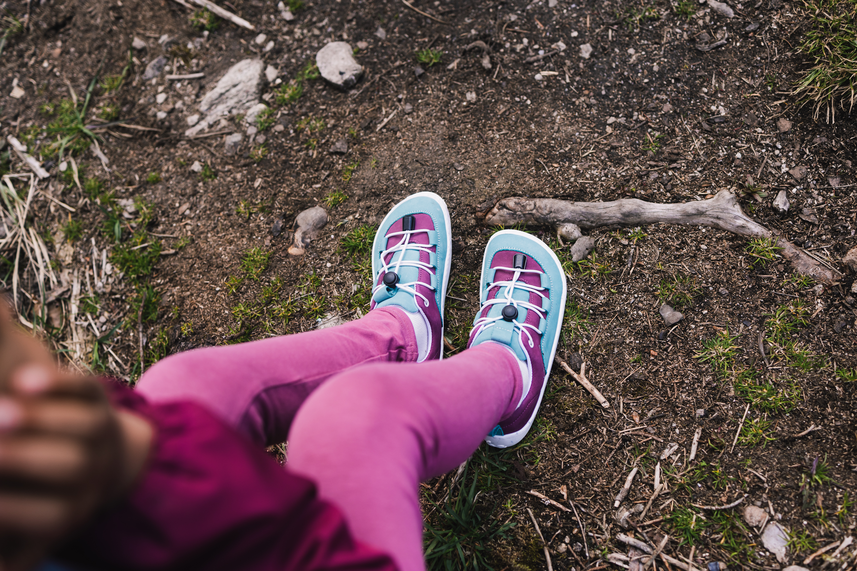 Detské barefoot tenisky Be Lenka Xplorer - Light Teal & Plum.