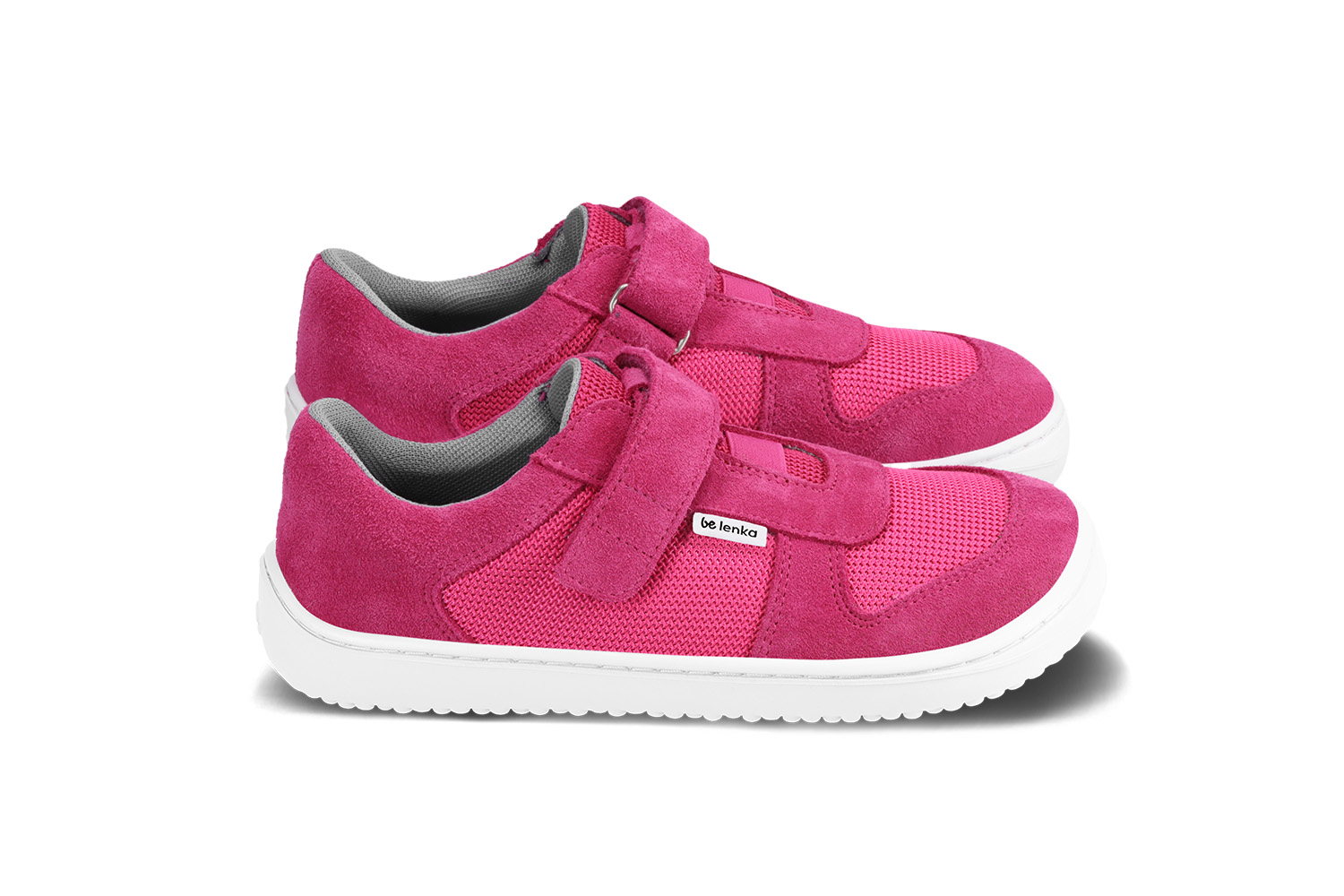 Detské barefoot tenisky Be Lenka Joy - Dark Pink & White.