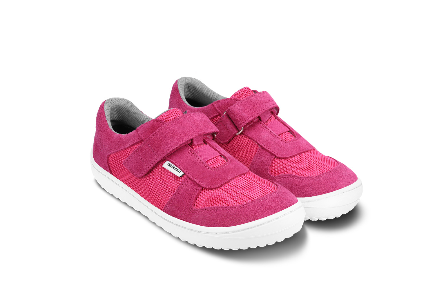 Detské barefoot tenisky Be Lenka Joy - Dark Pink & White.