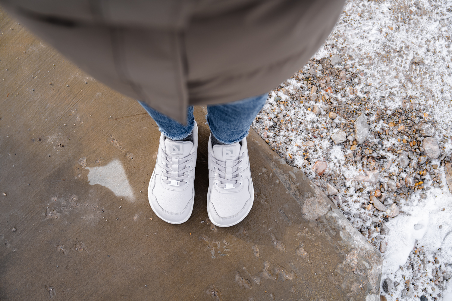 Barefoot tenisky Barebarics Zing Frost - Light Grey & White.